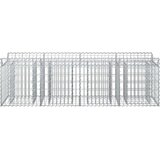  Gabionski uzdignuti krevet Srebrno 200 x 50 x 60 cm - 200 x 50 x 60 cm | shoptok.hr