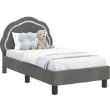  Posteljica za malčke z vzglavjem Temno siva 70 x 140 cm Žamet, (5000105242) | Shoptok.si