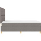  LED Box Spring Krevet Sivo-smeđa 140 x 190 cm tkanina | shoptok.hr