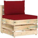  Modularna srednja sofa s jastucima od zeleno impregniranog drva | shoptok.hr
