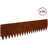  Ograda oko Travnjaka 10 pcs 103 x 25 cm Čelik Rđa | shoptok.hr