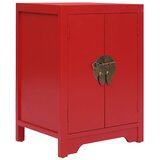 vidaXL Noćni ormarić crveni 38 x 28 x 52 cm od drva paulovnije | shoptok.hr