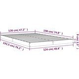 Kreveta 120 x 190 cm mali bračni od masivne borovine | shoptok.hr