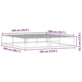 vidaXL Okvir kreveta bez madraca Bijeli 180x200 cm Metalni | shoptok.hr