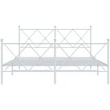 Metalni okvir kreveta uzglavlje i podnožje bijeli 160x200 cm | shoptok.hr