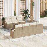 vidaXL set 8 vrtnih sofa s blazinami bež poli ratan | Shoptok.si