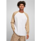 Urban Classics Plus Size Organic Oversized Raglan Long Sleeve White/Beige Cene