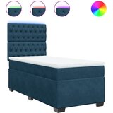  Box spring krevet s madracem plavi 90x190 cm baršunasti | shoptok.hr