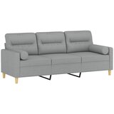  Trosjed s ukrasnim jastucima svjetlosivi 180 cm od tkanine | Eponuda.com