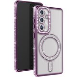 AVIZAR Diamantno ohišje za Samsung Galaxy S24 Plus MagSafe Contour Strass, Vijolična, (5000015112) | Shoptok.si