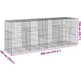  Gabionska košara s poklopcem 400x100x150 cm pocinčano željezo | shoptok.hr