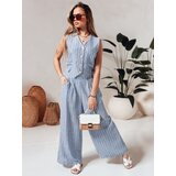 DStreet Spodnie damskie wide leg w paski MODERESS niebieskie | Shoptok.si