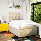  Krevet box spring s madracem krem 120 x 190 cm od tkanine | shoptok.hr