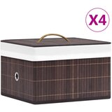 vidaXL Kutije za pohranu od bambusa 4 kom smeđe | shoptok.hr