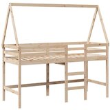 vidaXL Krevet na kat s ljestvama i krovom 90x200 cm od borovine | shoptok.hr