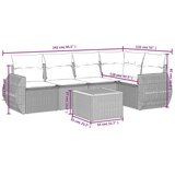  6-dijelni set vrtnih sofa s jastucima crni od poliratana | shoptok.hr