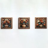 Wallity slika UKZM076, 3 dela, 16 x 16 x 2 cm Cene