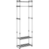  Stalak za odjeću s 3 razine srebrni 59x29x192 cm aluminijski | Eponuda.com