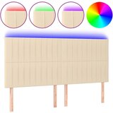 Maison Chic led posteljno vzglavje - vzglavna omarica - nočna omarica krem 180x5x118/128 cm blago, (21706826) | Shoptok.si