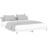  Posteljni okvir visok sijaj bel 140x200 cm inženirski les - Posteljni Okvir, (21529799) | Shoptok.si