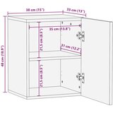 vidaXL Viseča omarica večbarvno 38 x 33,5 x 48 cm Masiven les manga | Shoptok.si