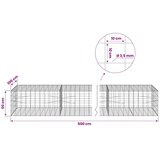  Gabion s žicom debljine 3 5 mm i mrežom 10x10 cm 500x100x50 cm - 100 cm 50 cm 500 cm | shoptok.hr