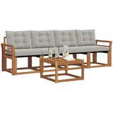  Set vanjskih sofa 5 kom. Prirodna i svijetlo siva | shoptok.hr
