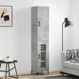 vidaXL Visoka omara betonsko siva 34,5x34x180 cm inženirski les | Shoptok.si