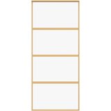  Klizna vrata zlatna 90 x 205 cm prozirno staklo ESG i aluminij | shoptok.hr