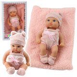  Lutka beba s dekicom, bijela i ružičasta odjeća, šešir, 18 cm | shoptok.hr