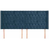  Uzglavlje s ušima tamnoplavo 183x16x118/128 cm baršunasto | shoptok.hr