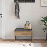  Klupa za hodnik s jastukom Umjetnički hrast 60 x 38 x 46 cm | shoptok.hr