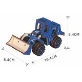 3d drvena slagalica - Plavi buldožer | ePonuda.com