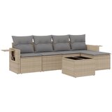  6-dijelni set vrtnih sofa s jastucima bež od poliratana 85 x 62 x 69 cm | shoptok.hr