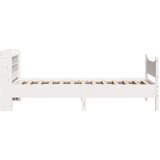  Okvir kreveta s uzglavljem bijeli 75x190 cm od borovine | shoptok.hr
