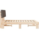  Krevetni okvir s tapiciranim uzglavljem Sivo-smeđa 140 x 200 cm | shoptok.hr