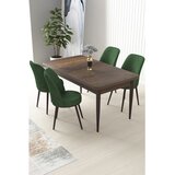 Hanah home Set Trpezarijski sto i 4 stolice Nile, zeleno-smeđa | Eponuda.ba