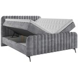 MID.YOU POSTELJA Z VZMETNICO 140 cm x 200 cm , les, tekstil, leseni material siva | Shoptok.si