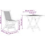  3-dijelni sklopivi vrtni bistro set od čvrstog drva akacije | shoptok.hr