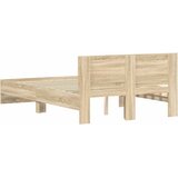  Okvir kreveta s uzglavljem boja hrasta 120x190 cm | shoptok.hr