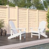  Vrtne stolice Adirondack 2 kom HDPE bijele | shoptok.hr
