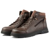 Ducavelli Ankle Genuine Leather Lace-up Rubber Sole Men's Boots, Zippered Boots. Cene'.'