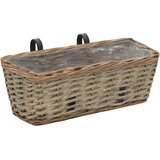 Maison Chic Balkonsko cvetlično korito - Cvetlični Lonec 2 kosa pleteno s PE obrobo 40 cm, (21789084) Cene