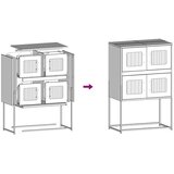 vidaXL Highboard Gorčično rumena 68x39x107 cm Jeklo | Shoptok.si