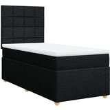 vidaXL Box spring postelja z vzmetnico črna 100x200 cm blago | Shoptok.si