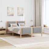 vidaXL Kovinska posteljna konstrukcija Rjava in svetlo siva, (5000084307) | Shoptok.si