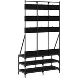  Stalak za odjeću sa spremištem za cipele crni 100 x 40 x 184 cm | shoptok.hr
