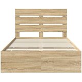  Krevetna konstrukcija s ladicama Sonoma hrast 120 x 190 cm | shoptok.hr