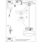 Sollux SL.0120 - Luster na sajli ARENA 45 3xE27/15W/230V bela | Eponuda.com