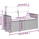  6-dijelni set vrtnih sofa od poliratana s jastucima svjetlosivi | shoptok.hr